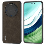 ABEEL For Huawei Mate 60 Pro Leather Coated PC+TPU Case Litchi Texture Phone Back Cover