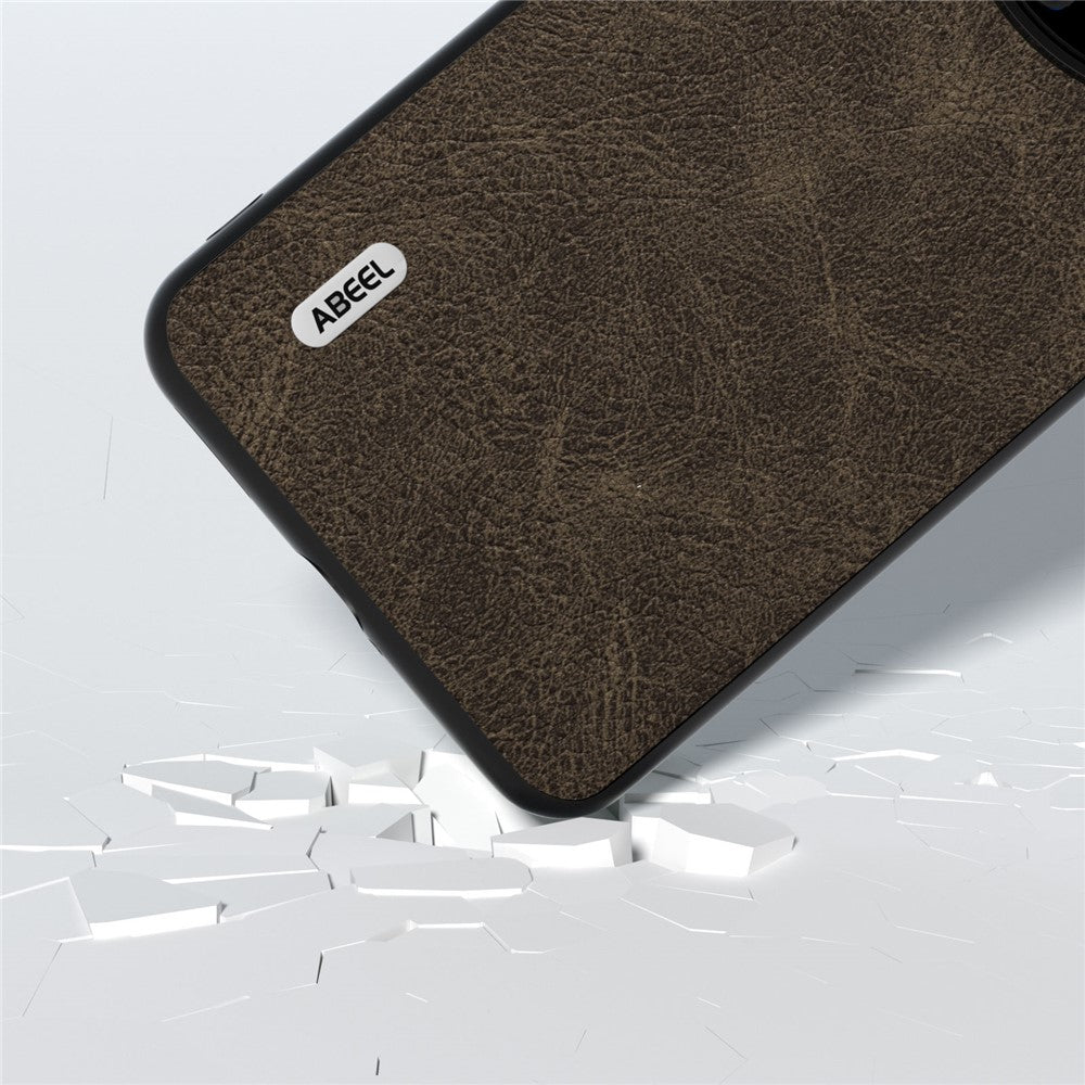 ABEEL For Huawei Mate 60 Pro Leather Coated PC+TPU Case Litchi Texture Phone Back Cover