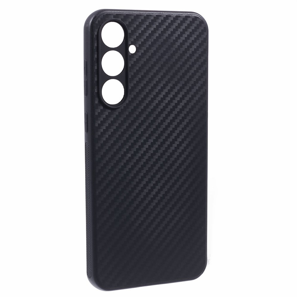 Carbon Fiber TPU Protective Case for Samsung Galaxy S23 FE , Anti-Scratch Phone Cover