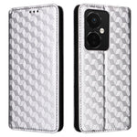 Oppo K11 5G / OnePlus Nord CE3 5G Präglat Rhombus Plånboksfodral Dammtätt PU-läder Stativfodral