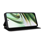 Oppo K11 5G / OnePlus Nord CE3 5G Präglat Rhombus Plånboksfodral Dammtätt PU-läder Stativfodral