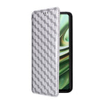 Oppo K11 5G / OnePlus Nord CE3 5G Präglat Rhombus Plånboksfodral Dammtätt PU-läder Stativfodral