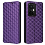 Oppo K11 5G / OnePlus Nord CE3 5G Präglat Rhombus Plånboksfodral Dammtätt PU-läder Stativfodral