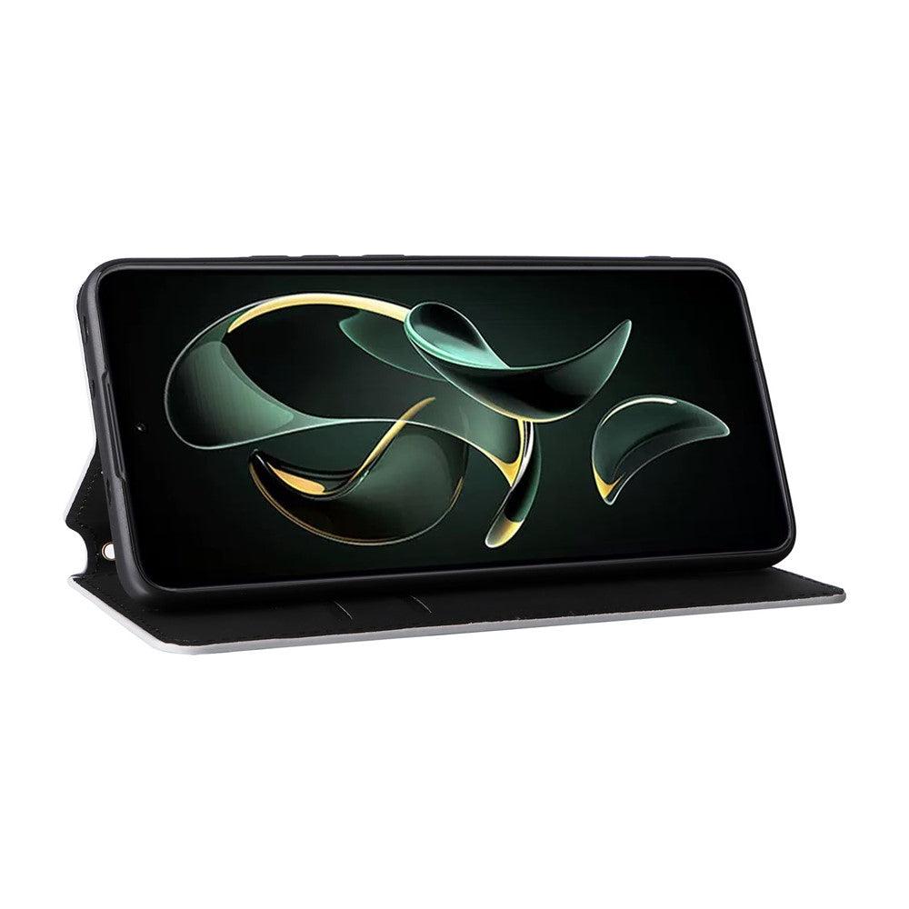 PU-läderfodral för Xiaomi 13T / 13T Pro / Redmi K60 Ultra, plånboksfodral med rhombusprägling