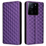 PU-läderfodral för Xiaomi 13T / 13T Pro / Redmi K60 Ultra, plånboksfodral med rhombusprägling
