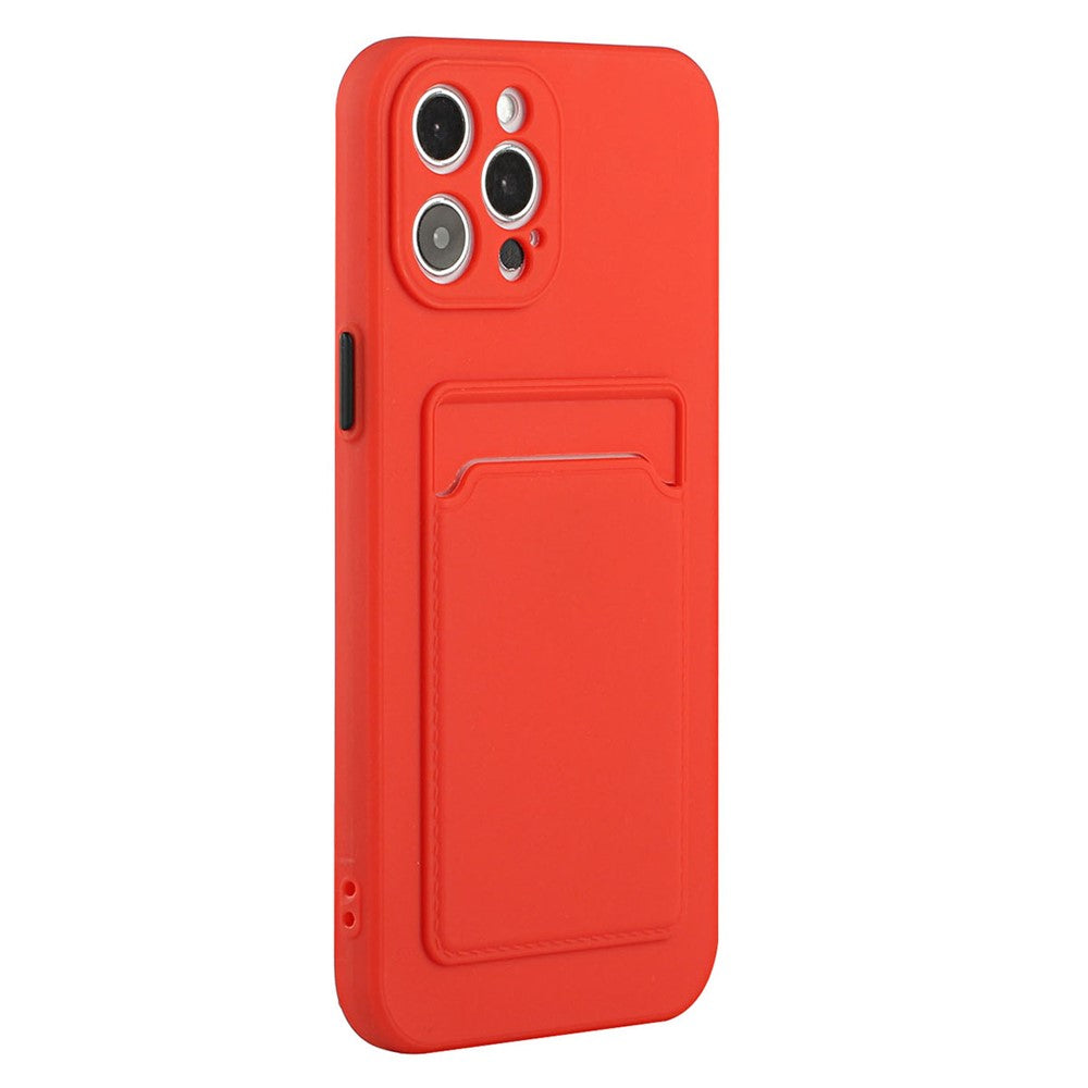 For iPhone 15 Pro TPU Phone Back Case Card Slot Design Mobile Phone Protective Shell Cover