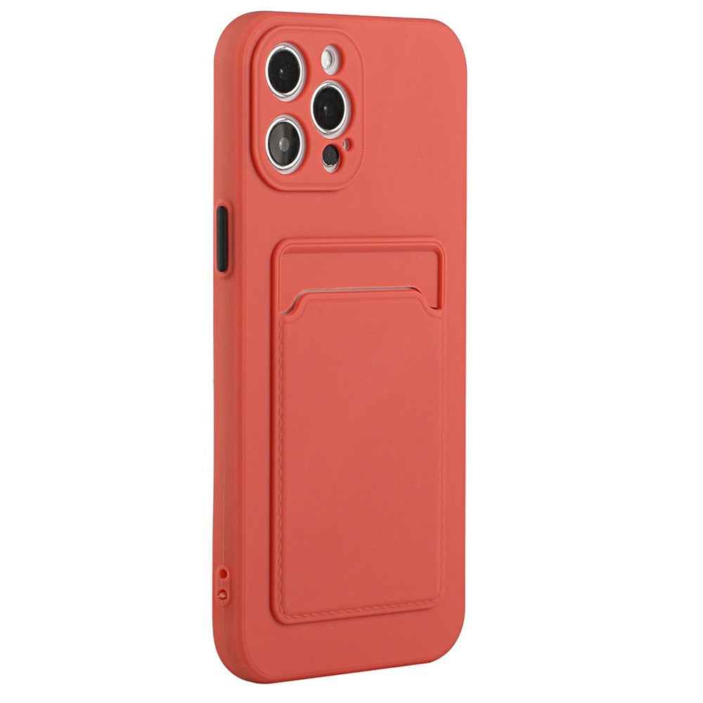 For iPhone 15 Pro TPU Phone Back Case Card Slot Design Mobile Phone Protective Shell Cover