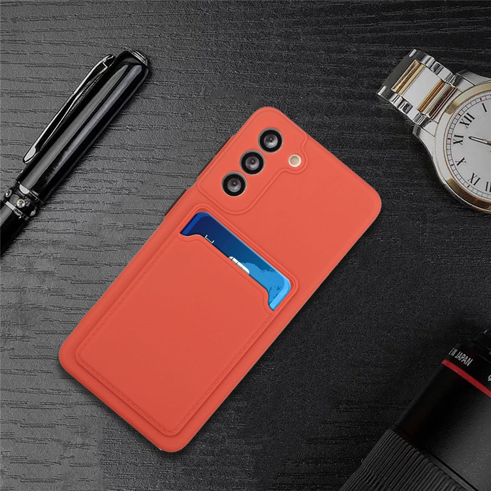 For Samsung Galaxy S23 FE Drop-proof Card Holder Back Cover Soft TPU Phone Case