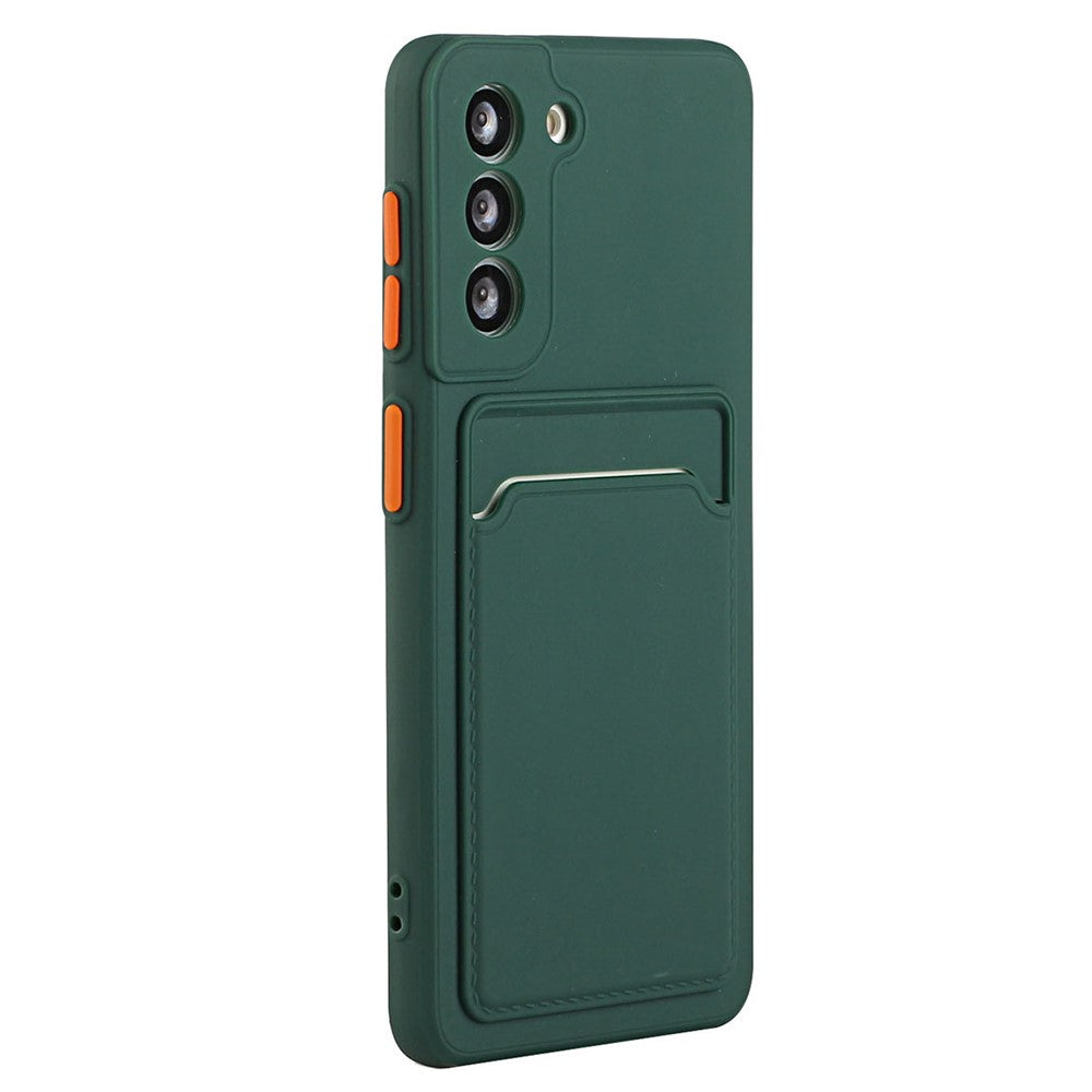 For Samsung Galaxy S23 FE Drop-proof Card Holder Back Cover Soft TPU Phone Case