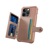 For iPhone 15 Pro PU Leather+TPU Cell Phone Case Card Slots Wallet Cover Support Magnetic Car Mount