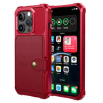 For iPhone 15 Pro PU Leather+TPU Cell Phone Case Card Slots Wallet Cover Support Magnetic Car Mount