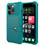 For iPhone 15 Pro PU Leather+TPU Cell Phone Case Card Slots Wallet Cover Support Magnetic Car Mount