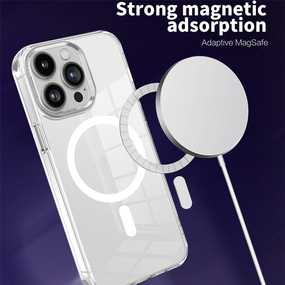 Magnetic Case for iPhone 13 Pro Max , PC + TPU Transparent Phone Cover Compatible with MagSafe