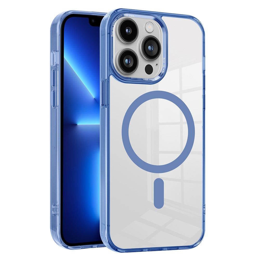 Magnetic Case for iPhone 13 Pro Max , PC + TPU Transparent Phone Cover Compatible with MagSafe