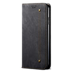 For Huawei Mate 60 Flip Stand Wallet Case Jeans Cloth Texture PU Leather Protective Phone Cover