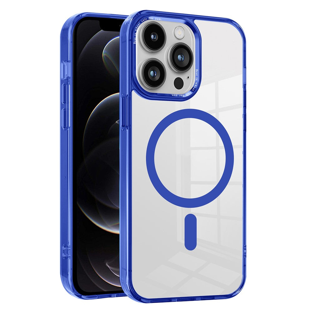 PC + TPU Case for iPhone 12 Pro Max , Transparent Magnetic Phone Cover Compatible with MagSafe