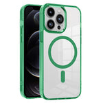 PC + TPU Case for iPhone 12 Pro Max , Transparent Magnetic Phone Cover Compatible with MagSafe