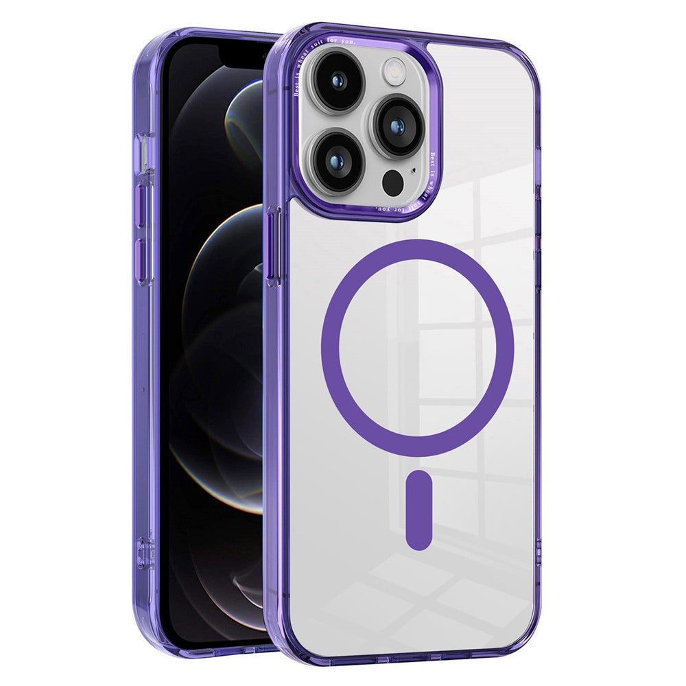 Til iPhone 12 / 12 Pro Magnetisk Telefoncover Gennemsigtigt PC + TPU Cover Kompatibelt med MagSafe