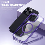 Til iPhone 12 / 12 Pro Magnetisk Telefoncover Gennemsigtigt PC + TPU Cover Kompatibelt med MagSafe