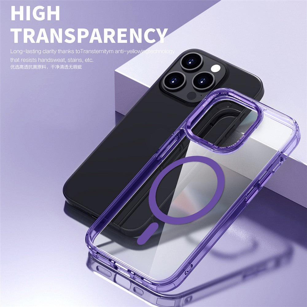Til iPhone 12 / 12 Pro Magnetisk Telefoncover Gennemsigtigt PC + TPU Cover Kompatibelt med MagSafe