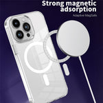 Til iPhone 12 / 12 Pro Magnetisk Telefoncover Gennemsigtigt PC + TPU Cover Kompatibelt med MagSafe