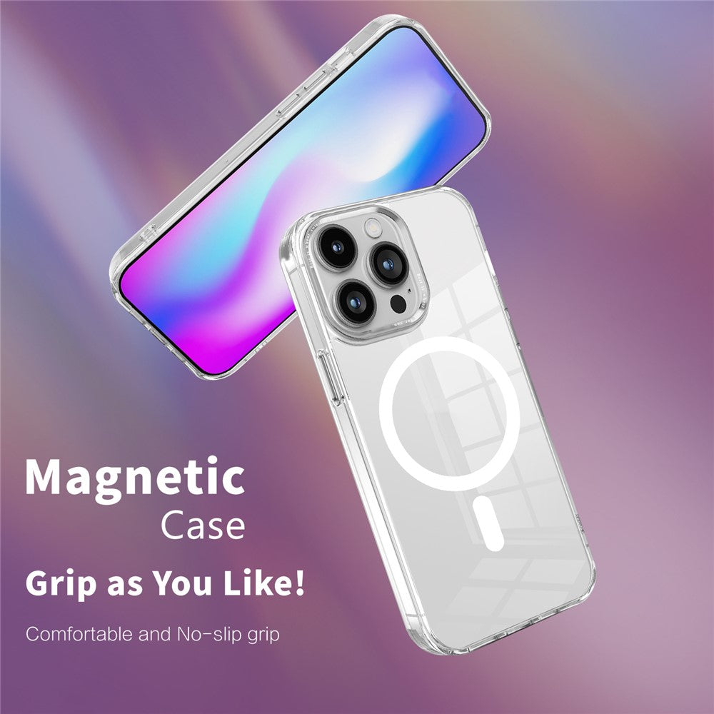 Til iPhone 12 / 12 Pro Magnetisk Telefoncover Gennemsigtigt PC + TPU Cover Kompatibelt med MagSafe
