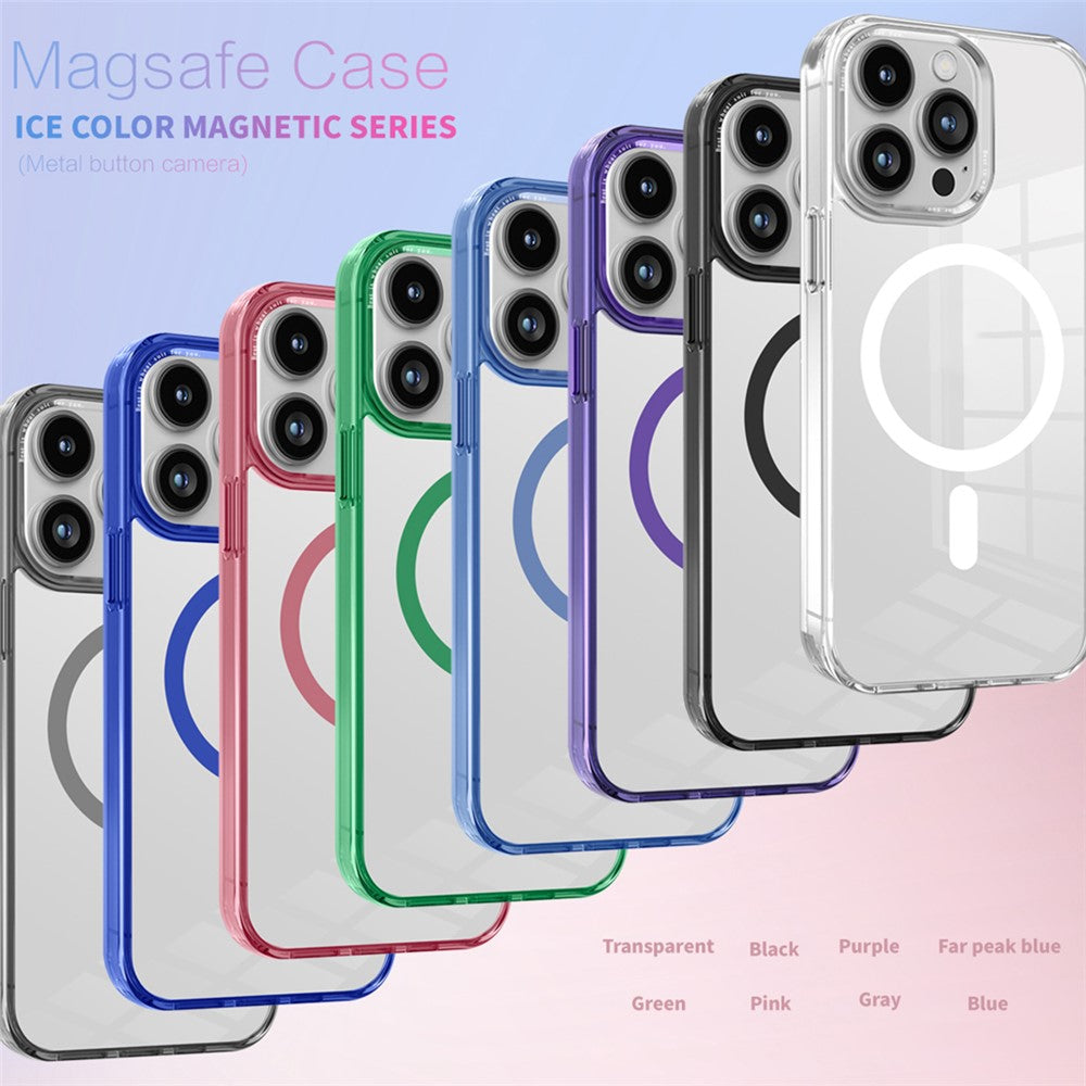Til iPhone 12 / 12 Pro Magnetisk Telefoncover Gennemsigtigt PC + TPU Cover Kompatibelt med MagSafe