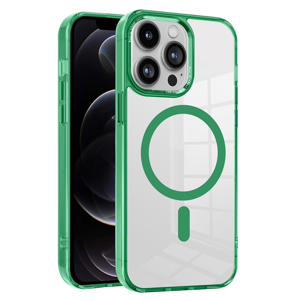 Til iPhone 12 / 12 Pro Magnetisk Telefoncover Gennemsigtigt PC + TPU Cover Kompatibelt med MagSafe