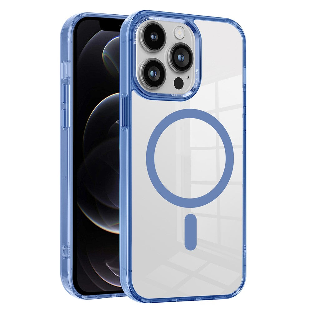 Til iPhone 12 / 12 Pro Magnetisk Telefoncover Gennemsigtigt PC + TPU Cover Kompatibelt med MagSafe