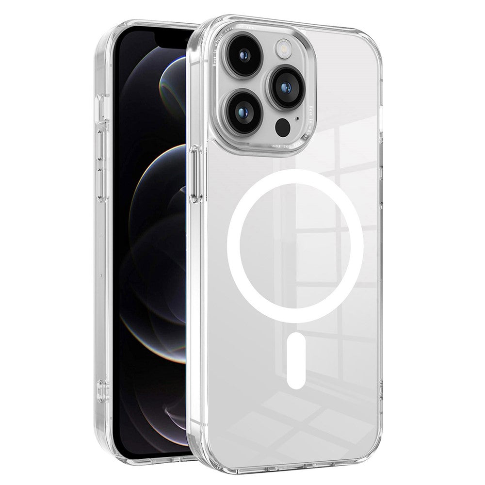 Til iPhone 12 / 12 Pro Magnetisk Telefoncover Gennemsigtigt PC + TPU Cover Kompatibelt med MagSafe