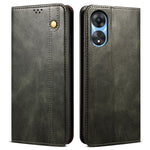 For Oppo A38 4G Slim-Fit Phone Case PU Leather Stand Wallet Shell Waxy Crazy Horse Texture Cover