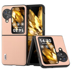 ABEEL For Oppo Find N3 Flip 5G Litchi Texture Case Genuine Cow Leather + PC Protective Phone Cover