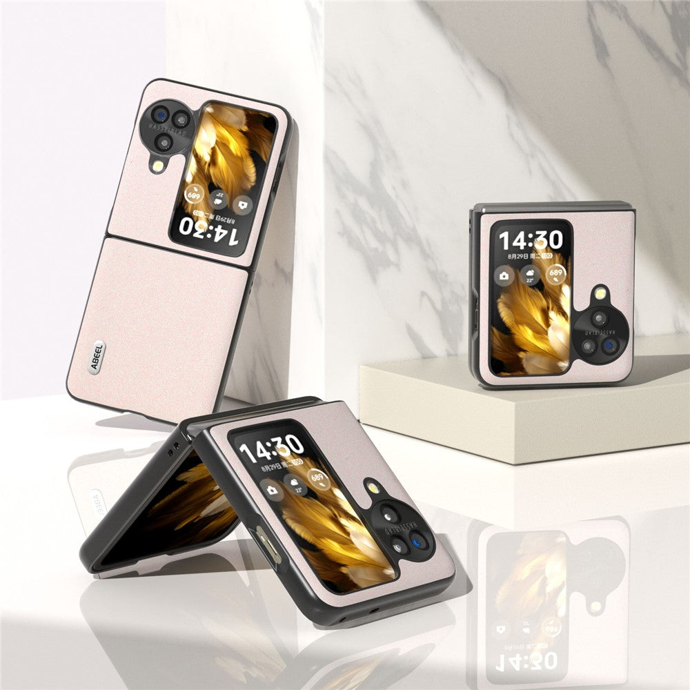 ABEEL For Oppo Find N3 Flip 5G Slim Fit Phone Case Glitter PU Leather + PC Protective Cover