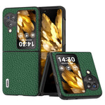 ABEEL For Oppo Find N3 Flip 5G Genuine Cow Leather + PC Phone Case Litchi Texture Drop Protection Cover