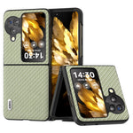 ABEEL For Oppo Find N3 Flip 5G PU Leather Coated PC Case Carbon Fiber Texture Protective Phone Cover