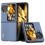 ABEEL For Oppo Find N3 Flip 5G PU Leather Coated PC Case Carbon Fiber Texture Protective Phone Cover