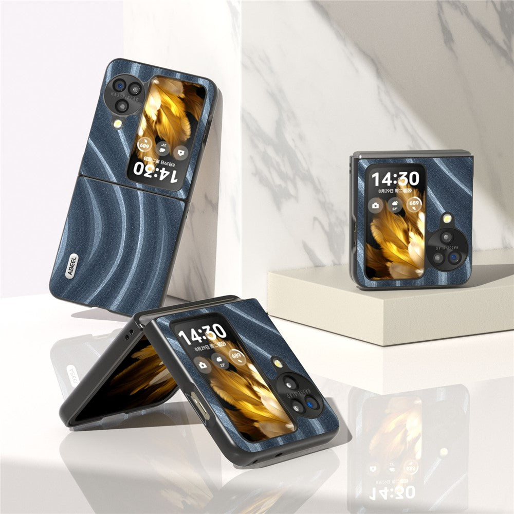ABEEL Milky Way Series Phone Case for Oppo Find N3 Flip 5G , PU Leather Coated PC Anti-Scratch Protective Cover