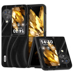 ABEEL Milky Way Series Phone Case for Oppo Find N3 Flip 5G , PU Leather Coated PC Anti-Scratch Protective Cover