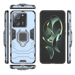 For Xiaomi Redmi K60 Ultra / 13T / 13T Pro Anti-drop Back Cover Ring Holder Kickstand PC+TPU Phone Case