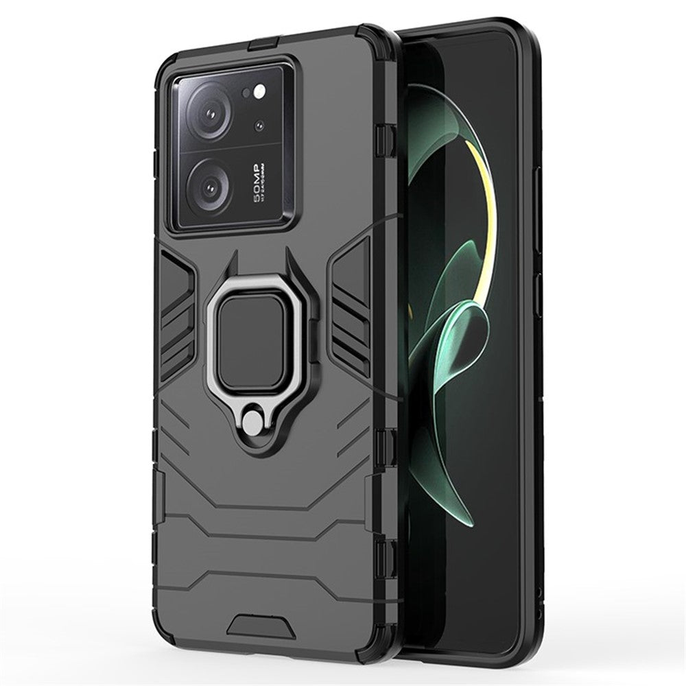 For Xiaomi Redmi K60 Ultra / 13T / 13T Pro Anti-drop Back Cover Ring Holder Kickstand PC+TPU Phone Case