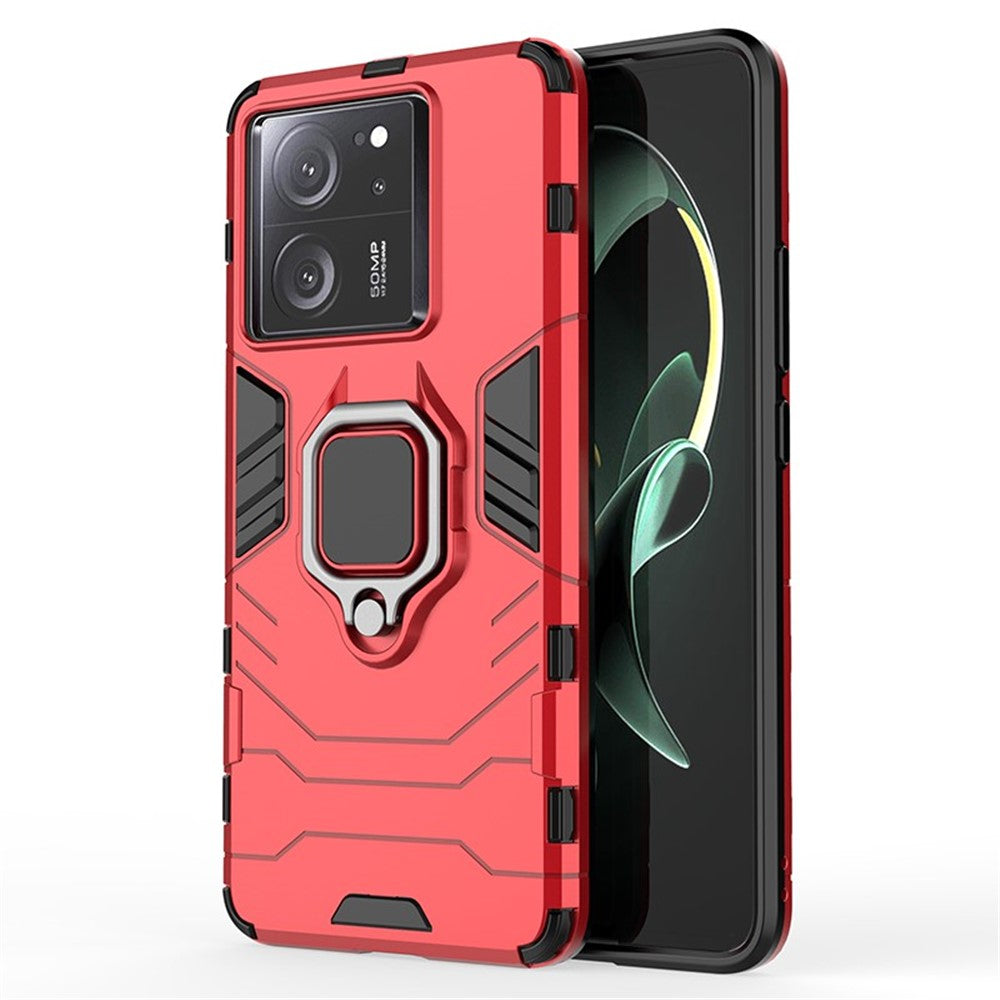 For Xiaomi Redmi K60 Ultra / 13T / 13T Pro Anti-drop Back Cover Ring Holder Kickstand PC+TPU Phone Case