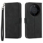 DIERFENG DF-03 PU Leather Stand Case for Huawei Mate 60 Pro , Lines Imprinted Phone Cover Wallet