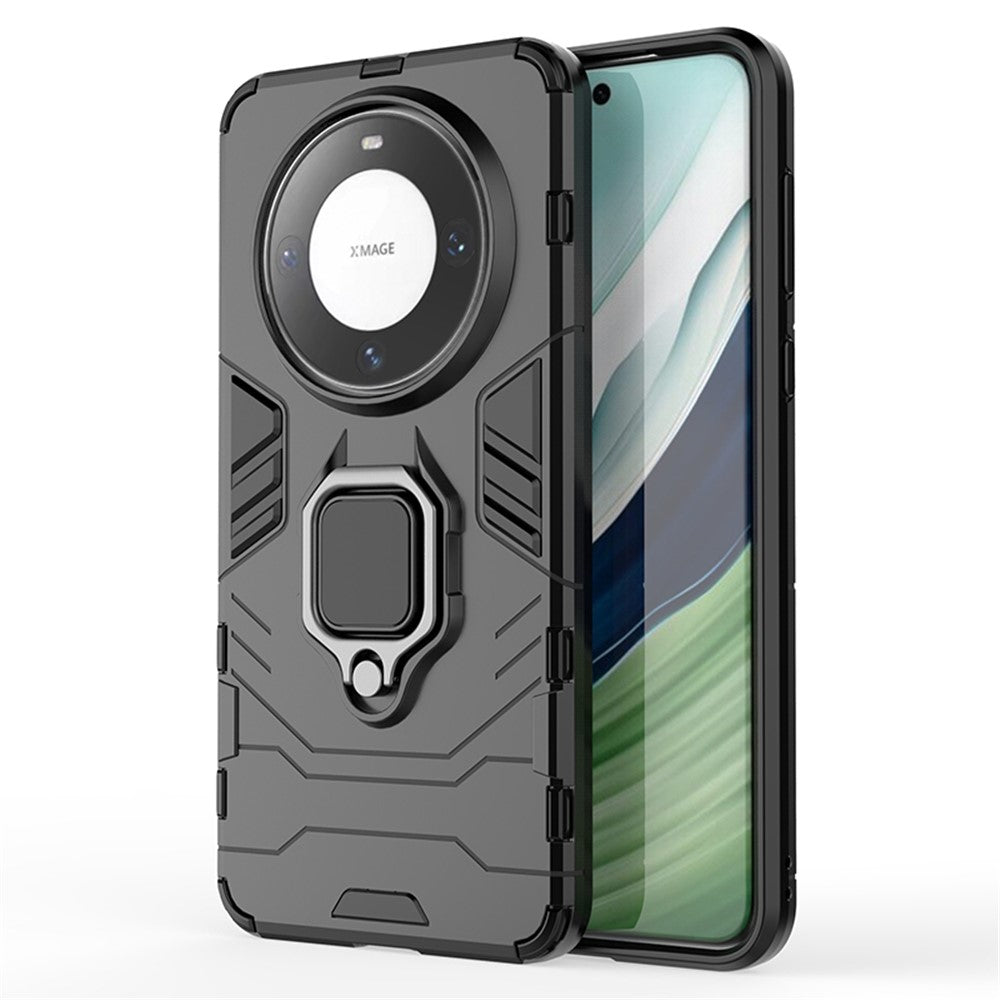 Huawei Mate 60 Pro TPU+PC Skyddsskal Ringhållare Stöd mobilskal