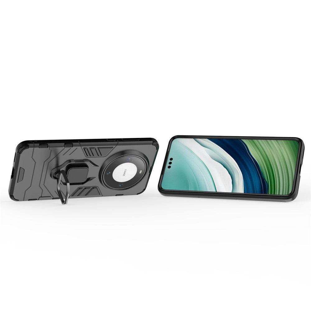 Huawei Mate 60 Pro TPU+PC Skyddsskal Ringhållare Stöd mobilskal