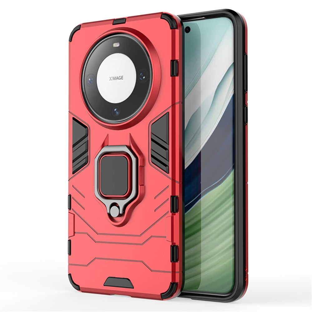 Huawei Mate 60 Pro TPU+PC Skyddsskal Ringhållare Stöd mobilskal