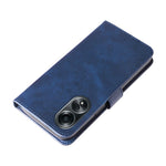 For Oppo A58 4G Slim-Fit Case Calf Texture Shockproof Phone Shell Zipper Pocket Wallet Stand Smartphone Cover