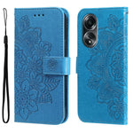 For Oppo A58 4G Case Floral Pattern PU Leather Wallet Stand Phone Cover