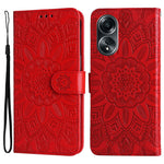Mobile Phone Case for Oppo A58 4G , Wallet Stand Shell PU Leather Sunflower Imprinted Phone Cover