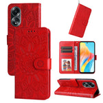 Mobile Phone Case for Oppo A58 4G , Wallet Stand Shell PU Leather Sunflower Imprinted Phone Cover