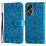Mobile Phone Case for Oppo A58 4G , Wallet Stand Shell PU Leather Sunflower Imprinted Phone Cover